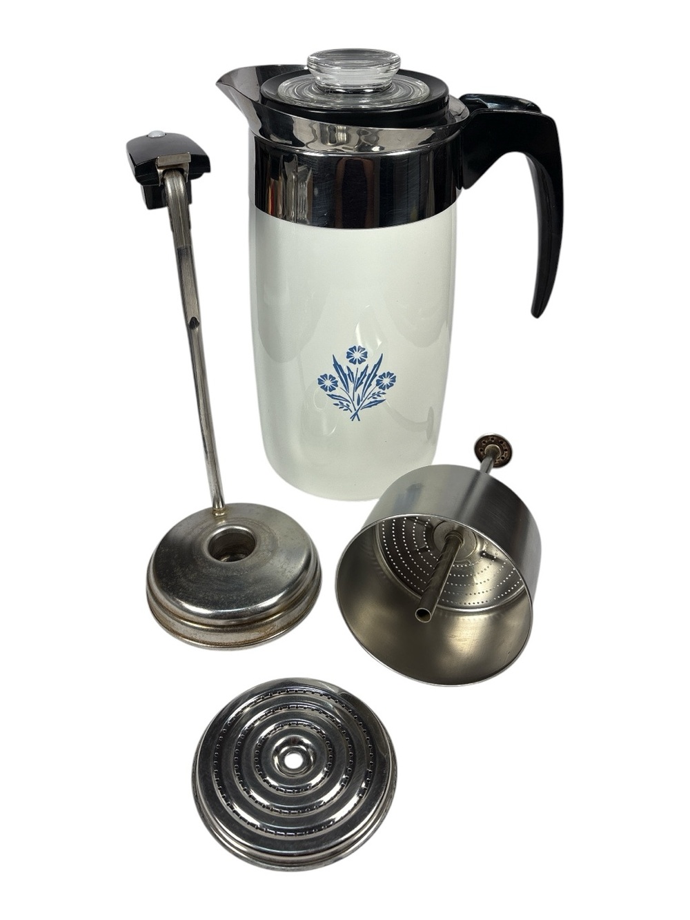 Corning Ware Blue Cornflower 10 Cup Electric Percolator Coffee Pot NO Cord